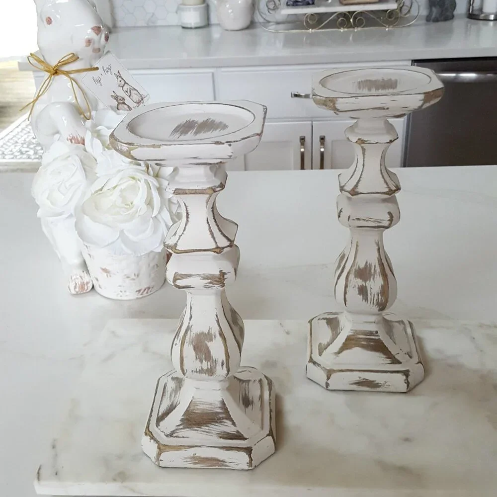 NEW! DISTRESSED Boho FARMHOUSE Candle HOLDERS